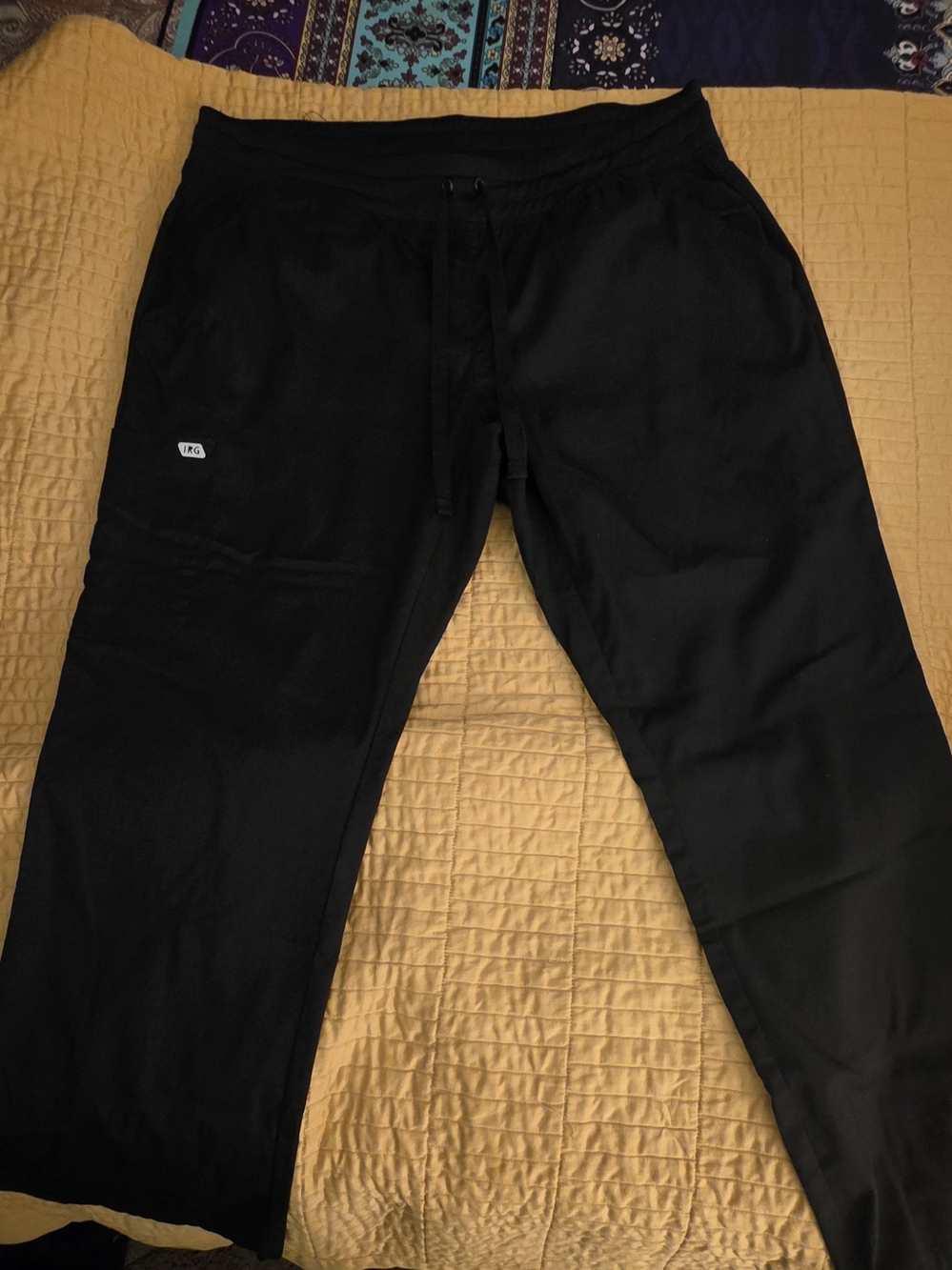 Edge By Irg Women's Black Scrub Pant W/yoga Style Waistband, Size XLP